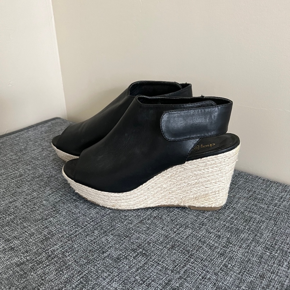 Black Charlotte Russe wedges.